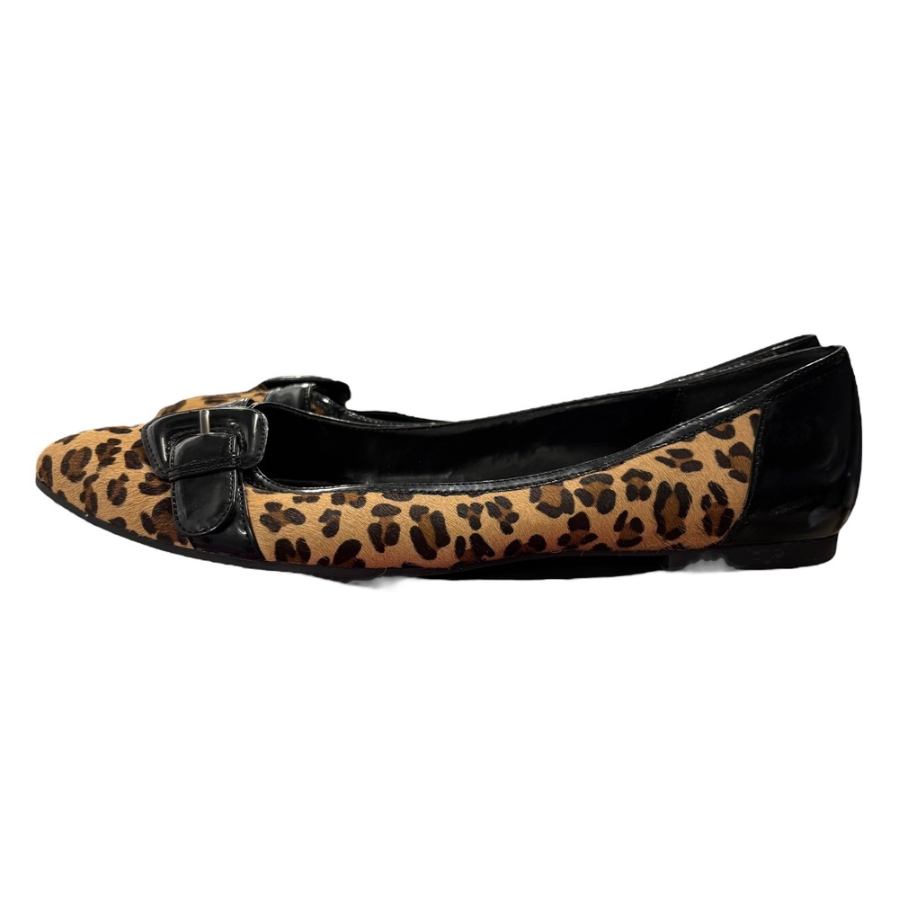 Franco Sarto Leopard Print Flats with Black Trim